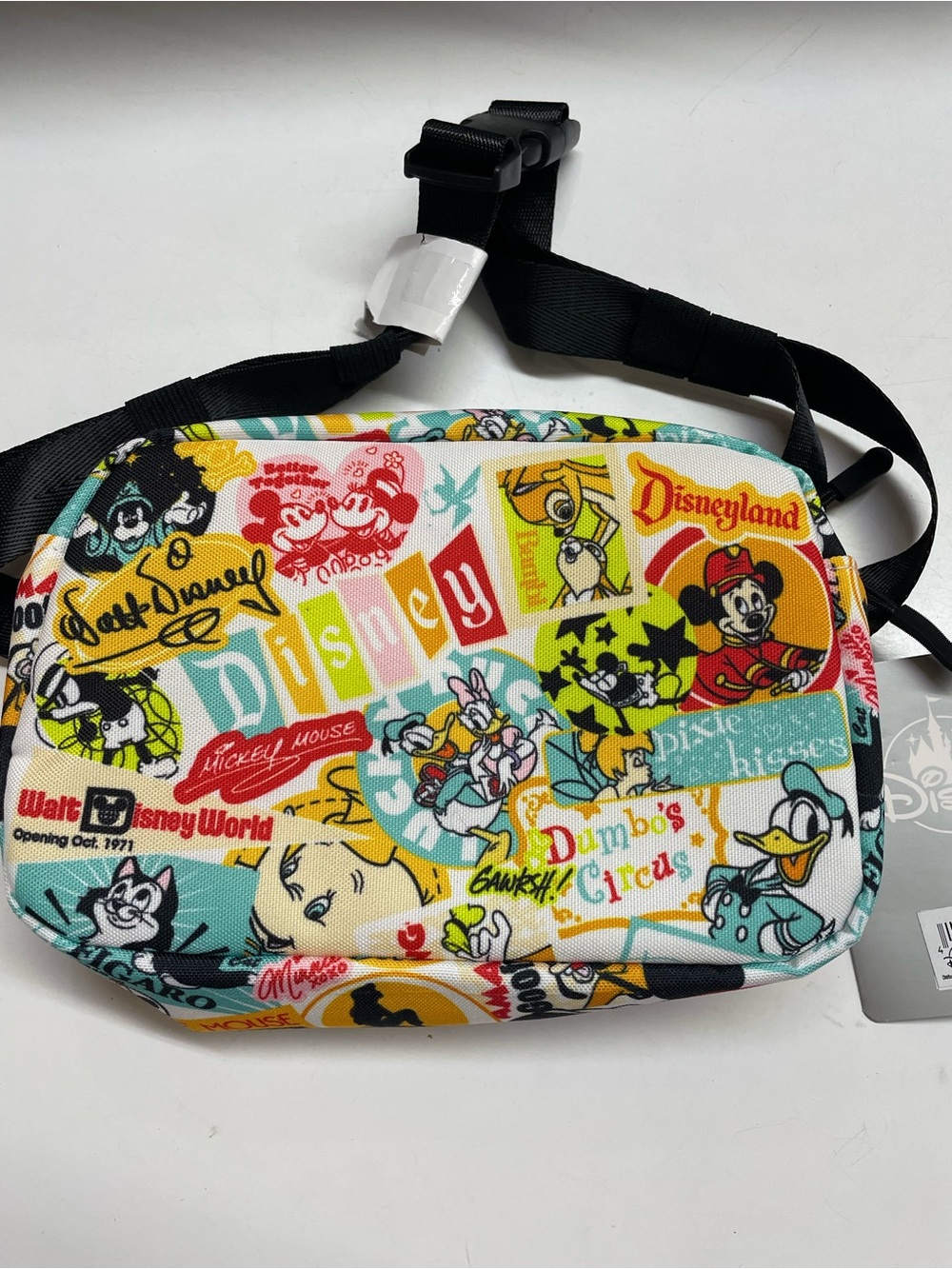 Disney Multi-Character Print Crossbody Bag - White, Black, Yellow, Red, Teal